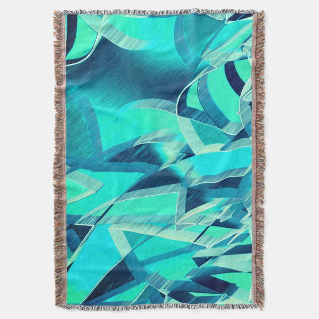 Cyanspår med drizzior på akvamarinbakgrund filt (Framsidan Vertikal)