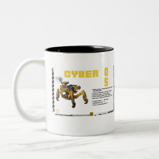 Cyber 05 Mech Robot Design Två-Tonad Mugg