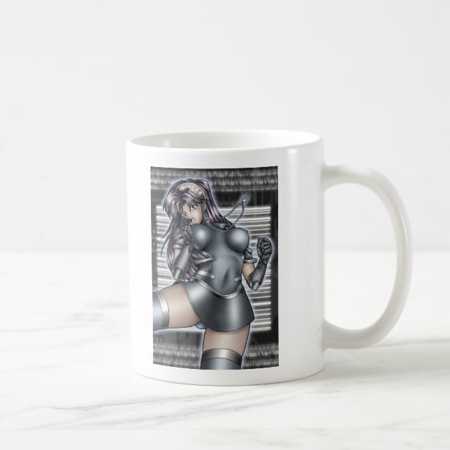 Cyber Anime Girl Kaffemugg (Höger)