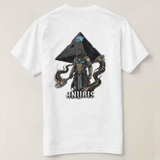 Cyber Anubis: Väktare av de nebulösa portarna  T Shirt (Design baksida)