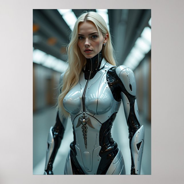 Cyber Aphrodite: Chrome Beauty Poster (Framsidan)