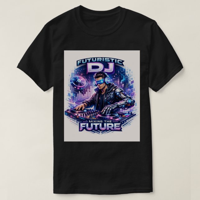 Cyber-Beat: Framtidens Ljud T Shirt (Design framsida)