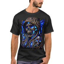 Cyber Blue Phantom Skalle - Neon Glow Edition