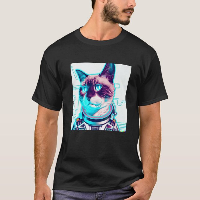 Cyber Cat T Shirt (Framsida)