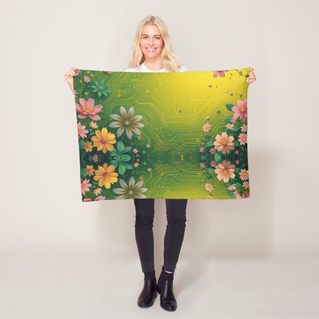 Cyber Chartreuse Fleecefilt (På plats)