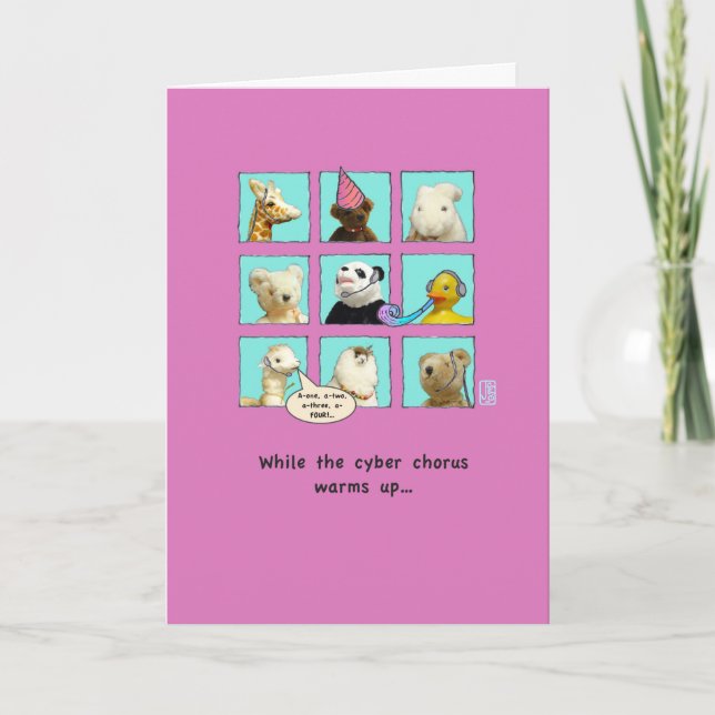 Cyber Chorus Birthday Animals i Windows Card Kort (Framsida)