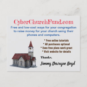 Cyber Church Fundising Vykort
