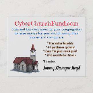 Cyber Church Fundising Vykort