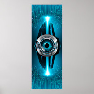 Cyber Circuit Öga Poster