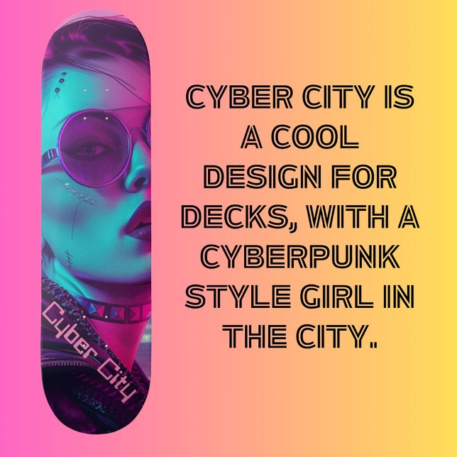 Cyber City Mini Skateboard Bräda 18,5 Cm (Skapare uppladdad)