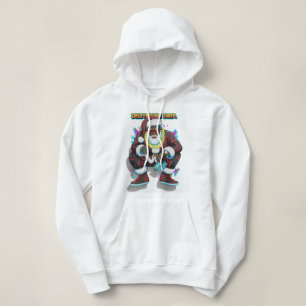 CYBER-CLAUS: Begränsad utgåva grafisk cropphoodie  T Shirt