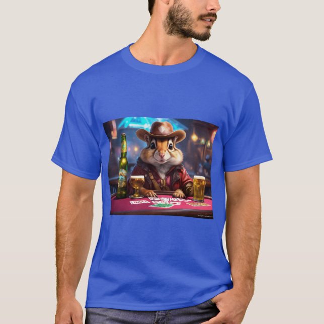 Cyber Cowboy Chipmunk vid den prismatiska pyramide T Shirt (Framsida)