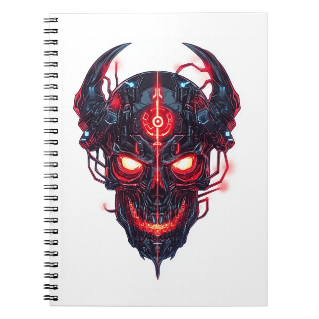 Cyber Demon Skull Lord Anteckningsbok (Framsidan)