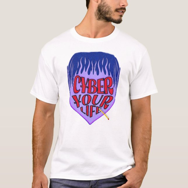 CYBER DIN LIV T-Shirt (Framsida)