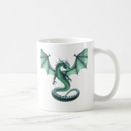 Cyber Drakon Forntida Styrka Andlighet Kaffemugg