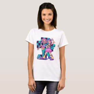 Cyber Duo: Futuristiska Mode T Shirt