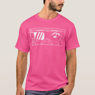 Cyber estetiska anime flicka ögon familj t shirt
