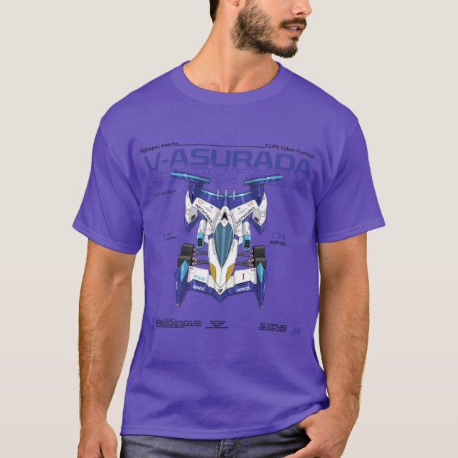 Cyber Formula Sugo VAsurada AKF0G detaljerad illus T Shirt (Framsida)