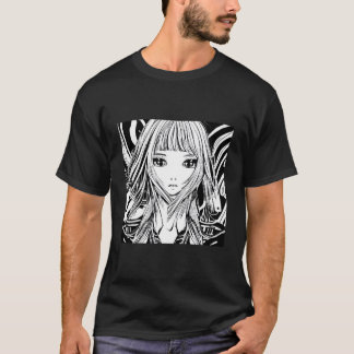 Cyber Girl Illustration Colorful Manga Girls T Shirt