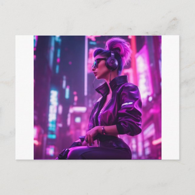 Cyber Girl Vykort (Framsida)