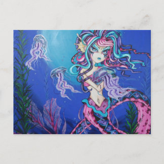 Cyber Goth Siren Manet Fantasi Postkort Vykort
