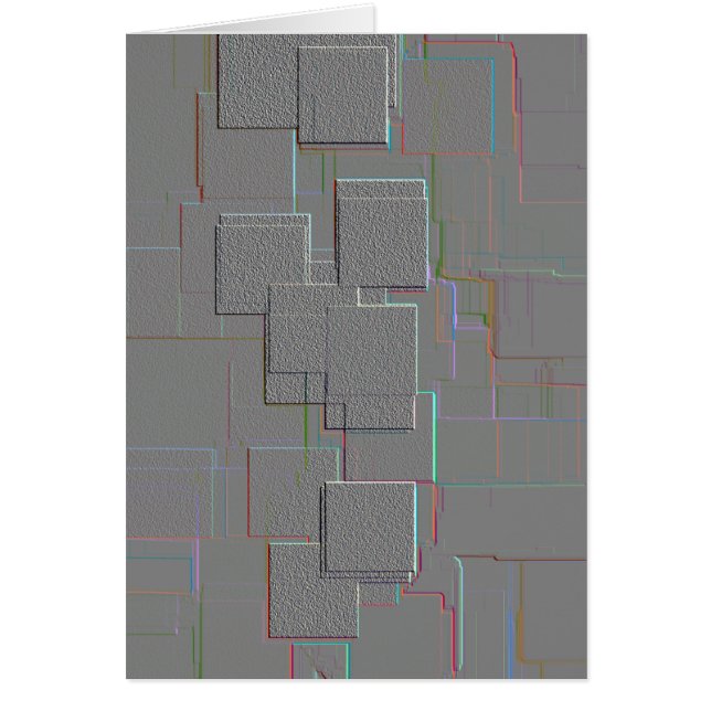 "Cyber Gothic" Geometric Art Hälsningskort (Framsidan)