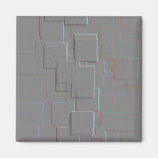 "Cyber Gothic" Geometric Art Magnet (Framsidan)