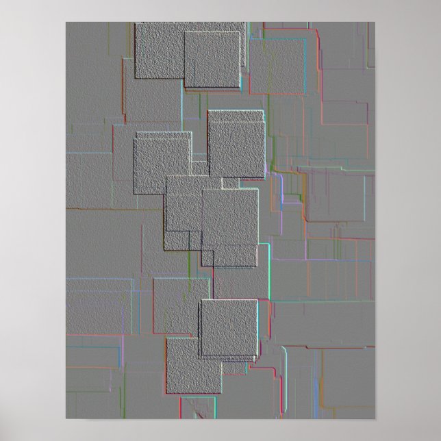"Cyber Gothic" Geometric Art Poster (Framsidan)