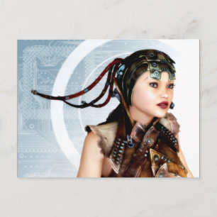 Cyber Grunge 3d Art-vykort Vykort