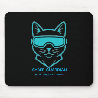 Cyber Guardian Neon Cat Gaming Musmatta - Tech Blå