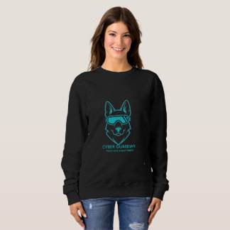 Cyber Guardian Neon Hund Maskot - Tech Streetwear  T Shirt