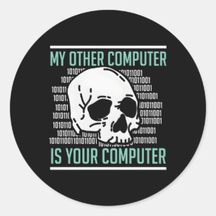 Cyber Hacker Computer Security Expert Cybersecurit Runt Klistermärke