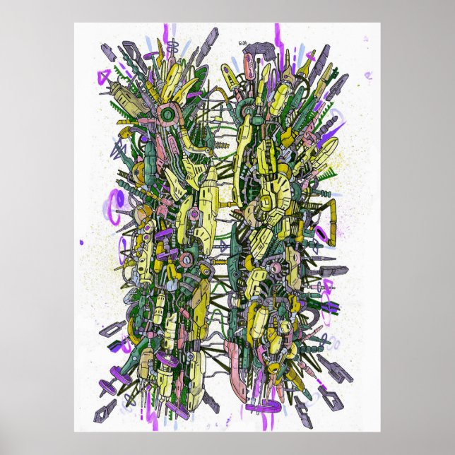 Cyber hackers graffiti poster (Framsidan)