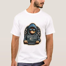 Cyber Hoodie Coder: Futuristiska Tech Enthusiast T