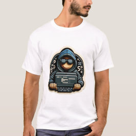 Cyber Hoodie Coder: Futuristiska Tech Enthusiast T Shirt