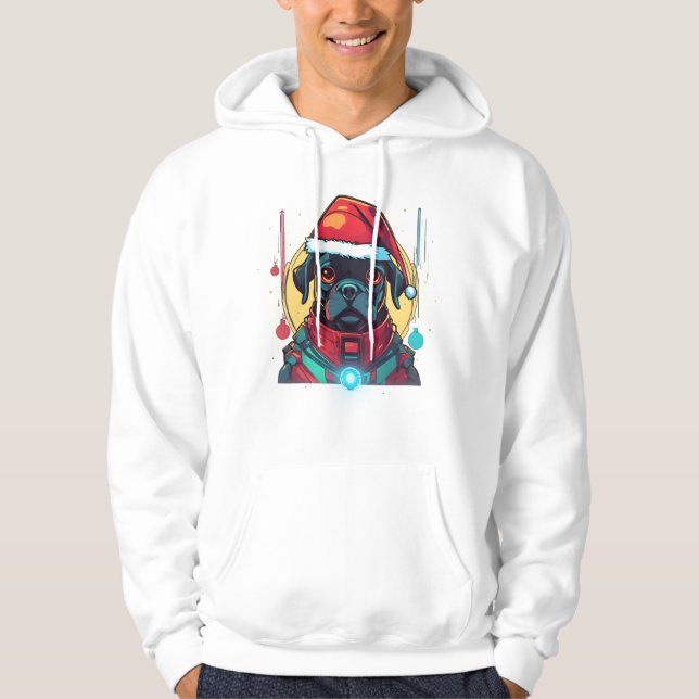 Cyber jul Puppy Hoodie (Framsida)