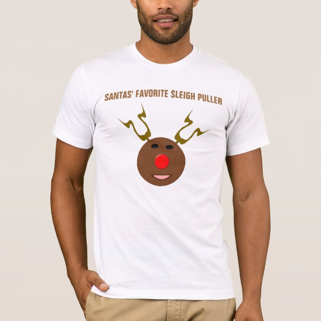 Cyber jul Reindeer Anpassningsbar T Shirt (Framsida)