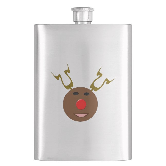 Cyber jul Reindeer Flasks Fickplunta (Framsidan)