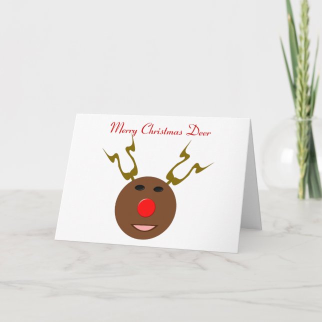 Cyber jul Reindeer Funny Card Helgkort (Framsida)