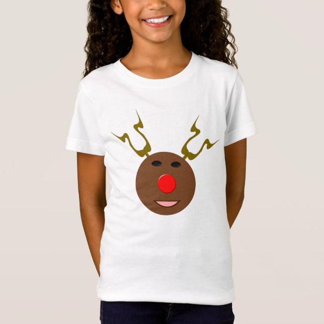 Cyber jul Reindeer Kids T Shirt (Framsida)