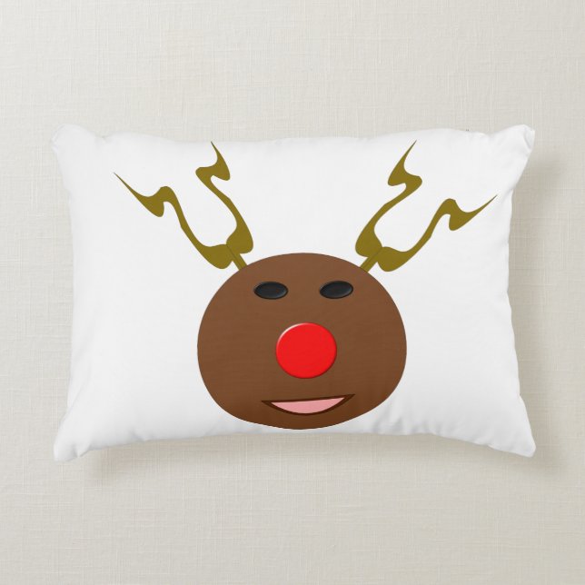 Cyber jul Reindeer Pillow Prydnadskudde (Framsidan)