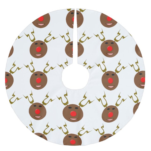 Cyber jul Reindeer Träd Skirt Julgransmatta Borstad Polyester (Framsidan)