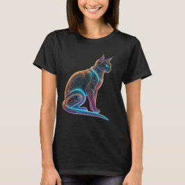 Cyber Kattdjur: Neon Guardian T Shirt