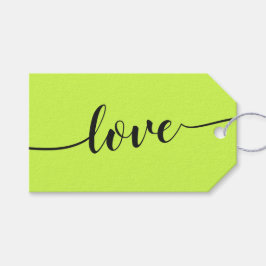 Cyber Lime Jet Black Cheers Simple Love Presentetikett