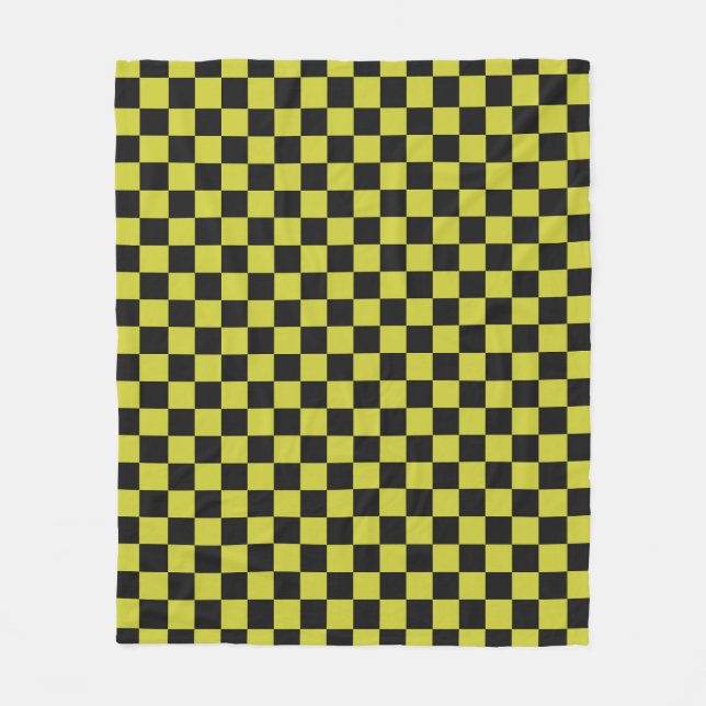 Cyber lyme checkerboard pattern fleecefilt (Framsidan)
