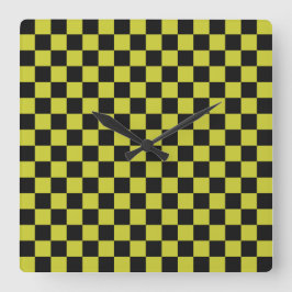 Cyber lyme checkerboard pattern fyrkantig klocka
