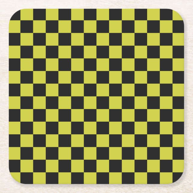 Cyber lyme checkerboard pattern underlägg papper kvadrat (Framsidan)