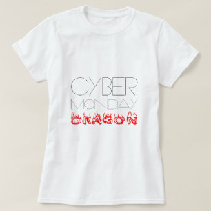 Cyber Måndag Dragon roligt T-shirt