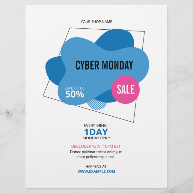 Cyber måndag Flyer (Framsidan)