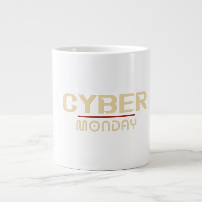 Cyber måndag mugg Design ,Retro-vintage Jumbo Mugg (Framsidan)